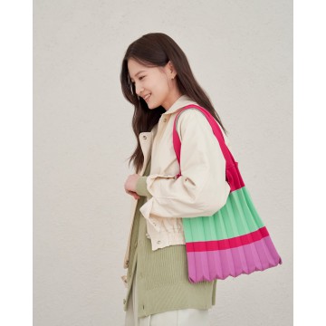 韓國PLEATS MAMA - ShoulderBag Magentamint